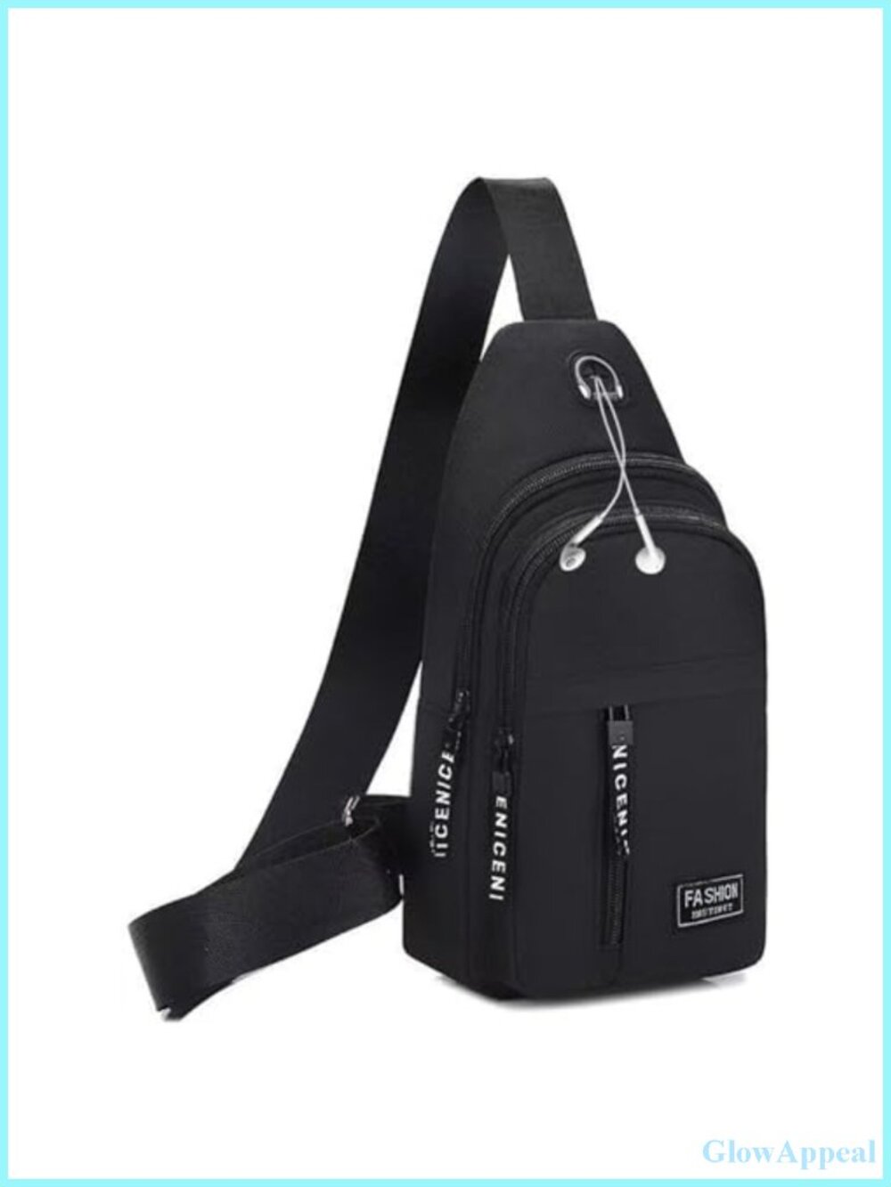 Double Layer Crossbody Bag Shoulder Backpack Messenger Chest Pack Hiking Travel